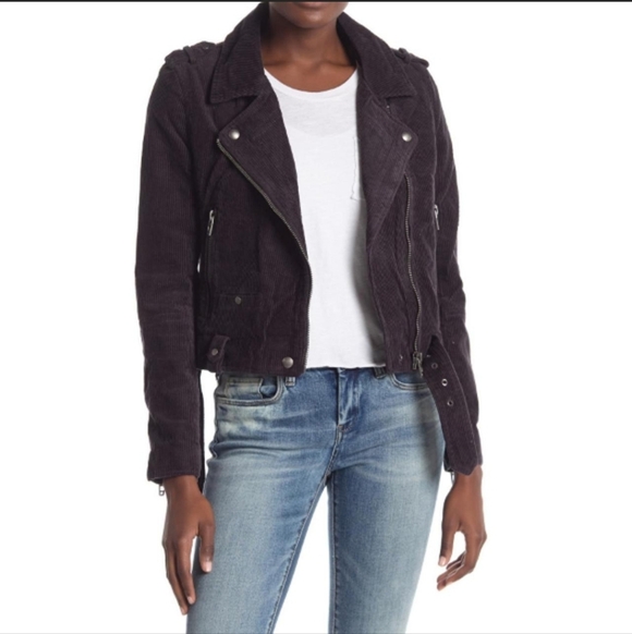 Blank NYC Jackets & Blazers - BlankNYC - Black Corduroy Moto Jacket